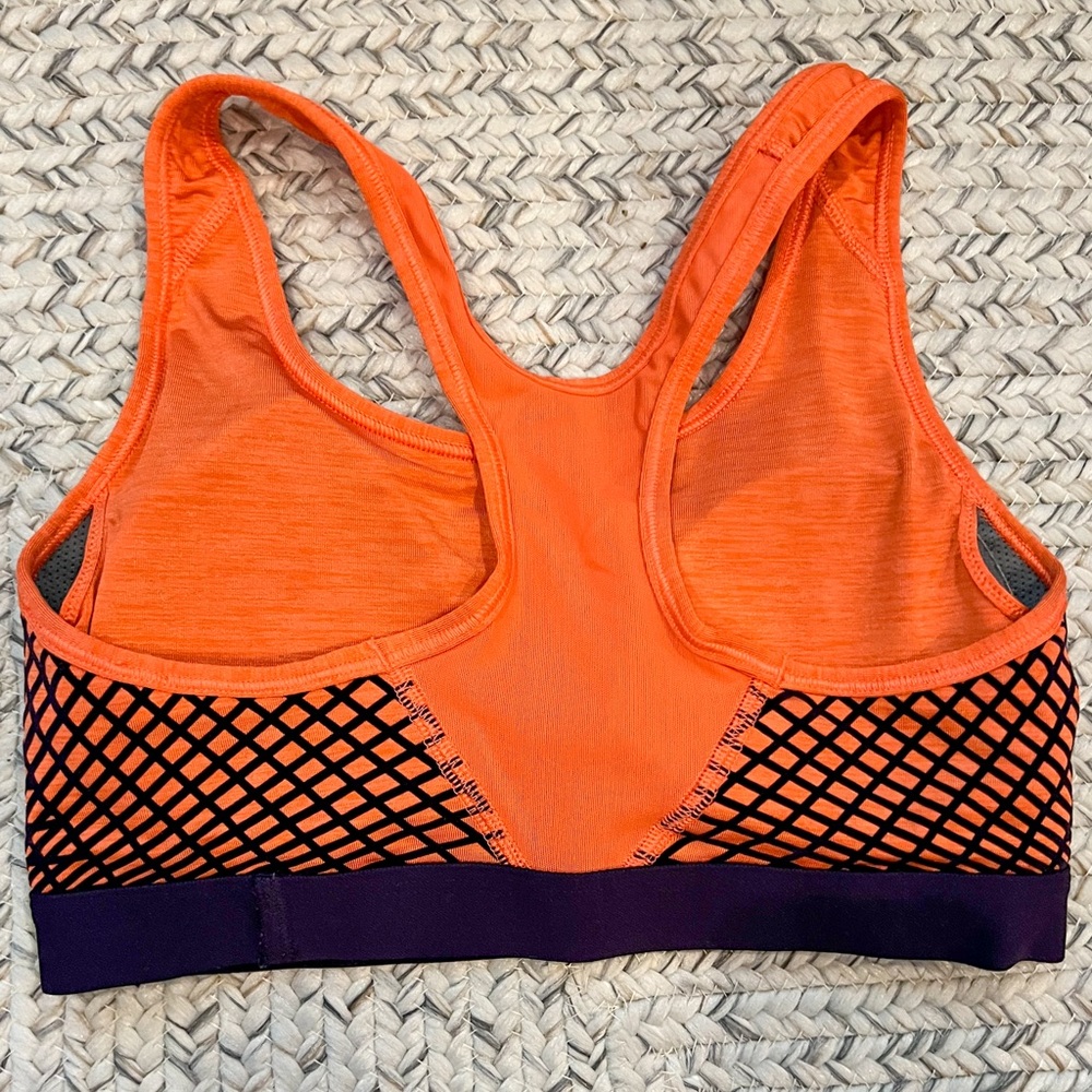 Nike Dri-FitSports Bra - orange & dark purple Small - Picture 4 of 5